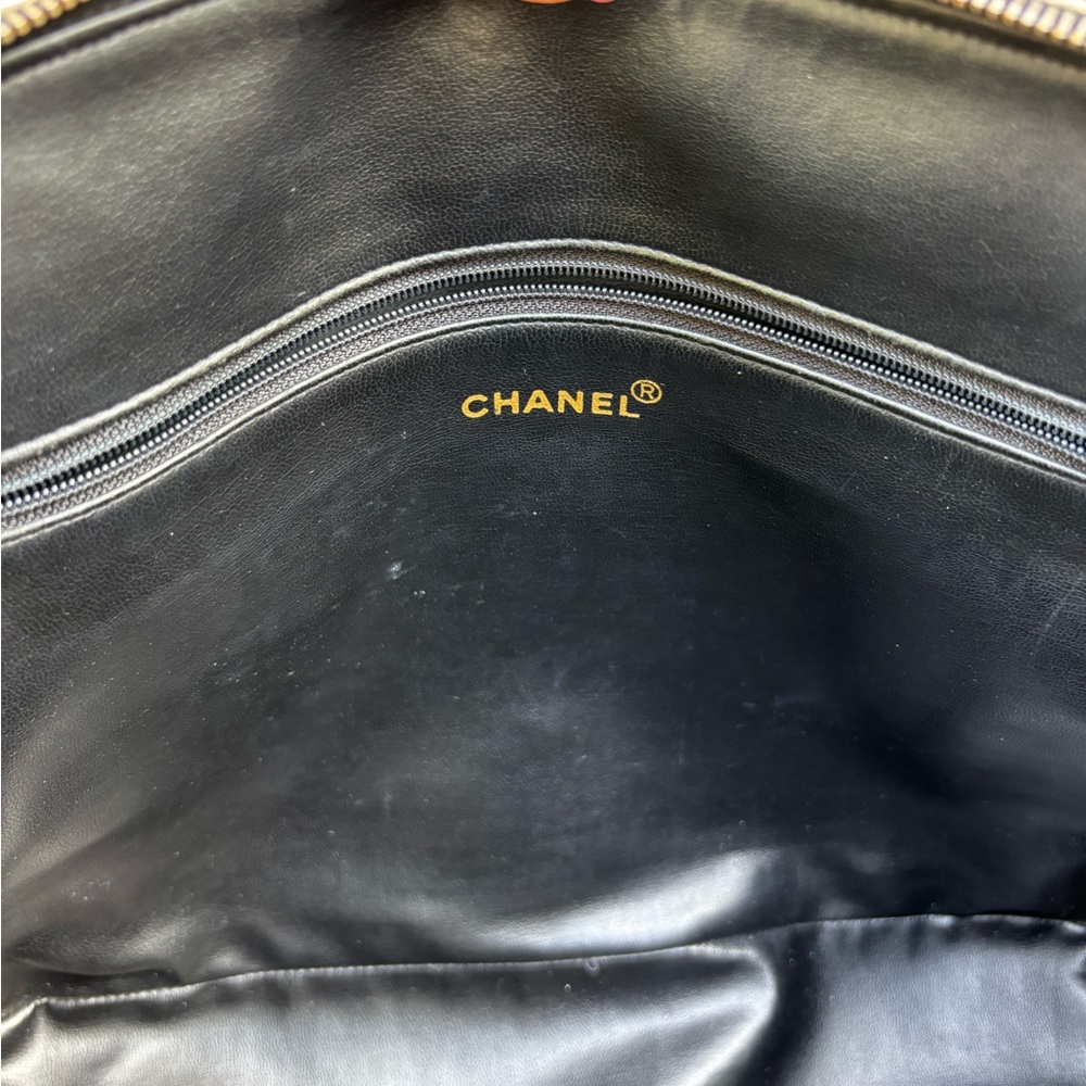 Authentic CHANEL DOME timeless CC double zipper black caviar tote - Picture 14 of 16